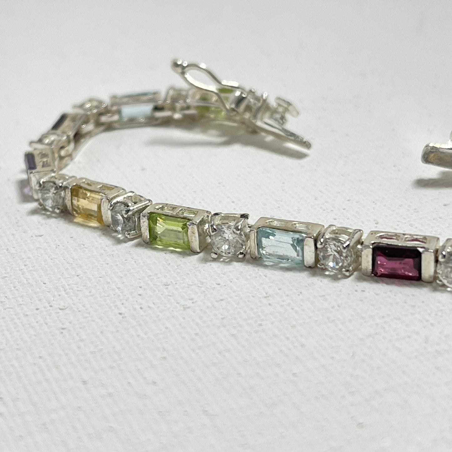 Fine Sterling Silver Gemstone Bracelet