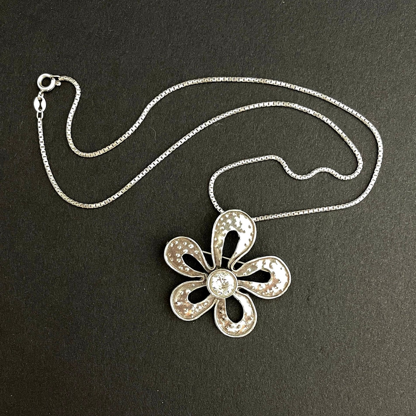 Silpada Hammered Sterling Flower Pendant