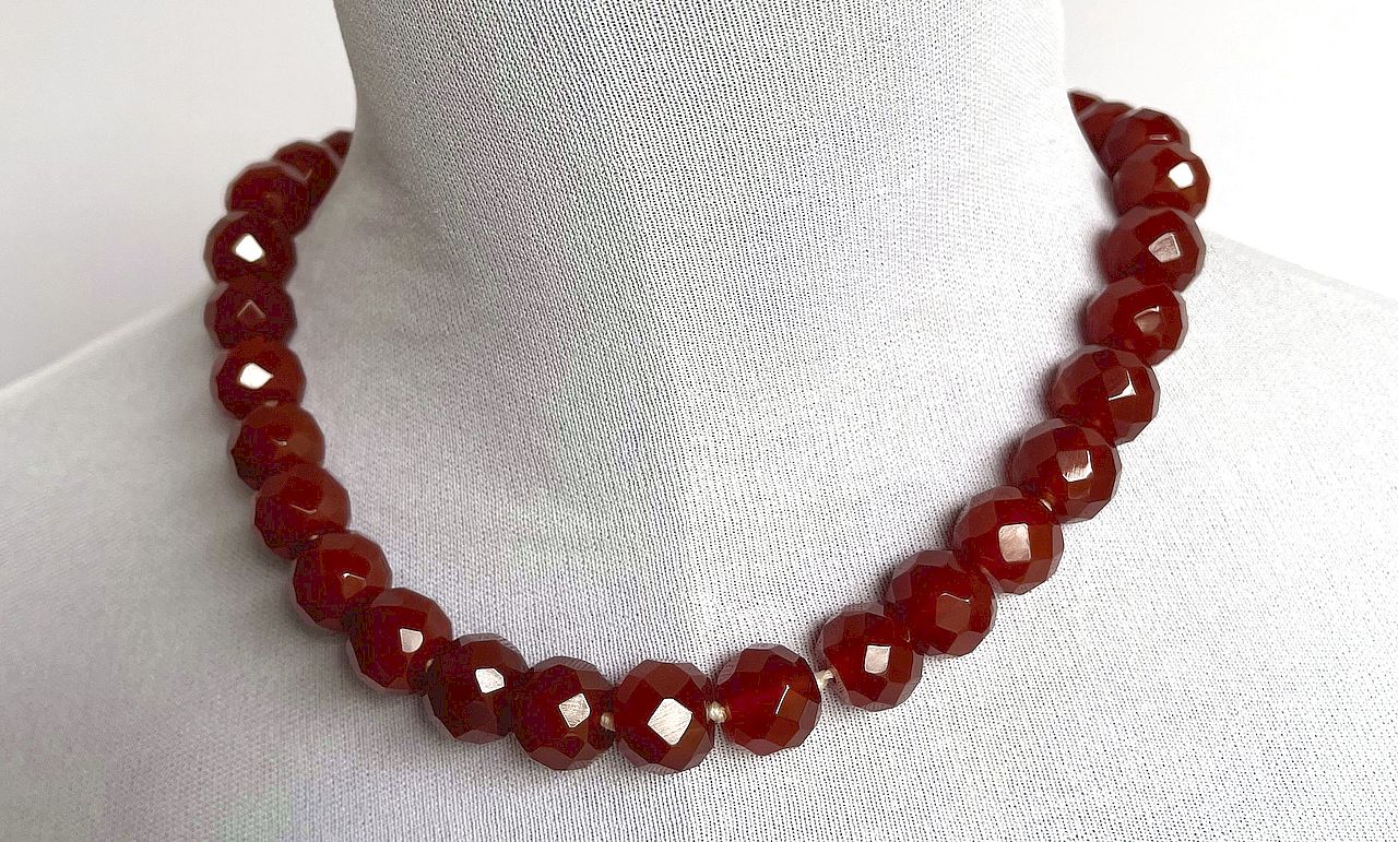 Red Carnelian 19" Collar Necklace