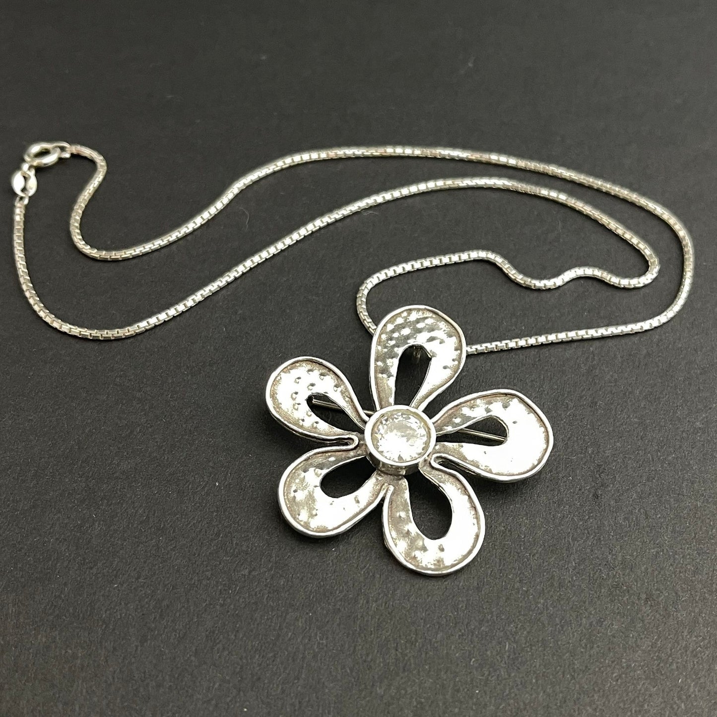 Silpada Hammered Sterling Flower Pendant