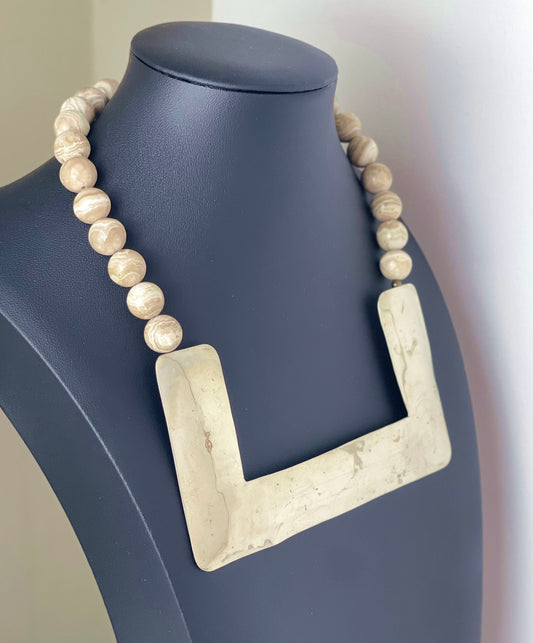 Carlton Ridge Modernist Statement Necklace