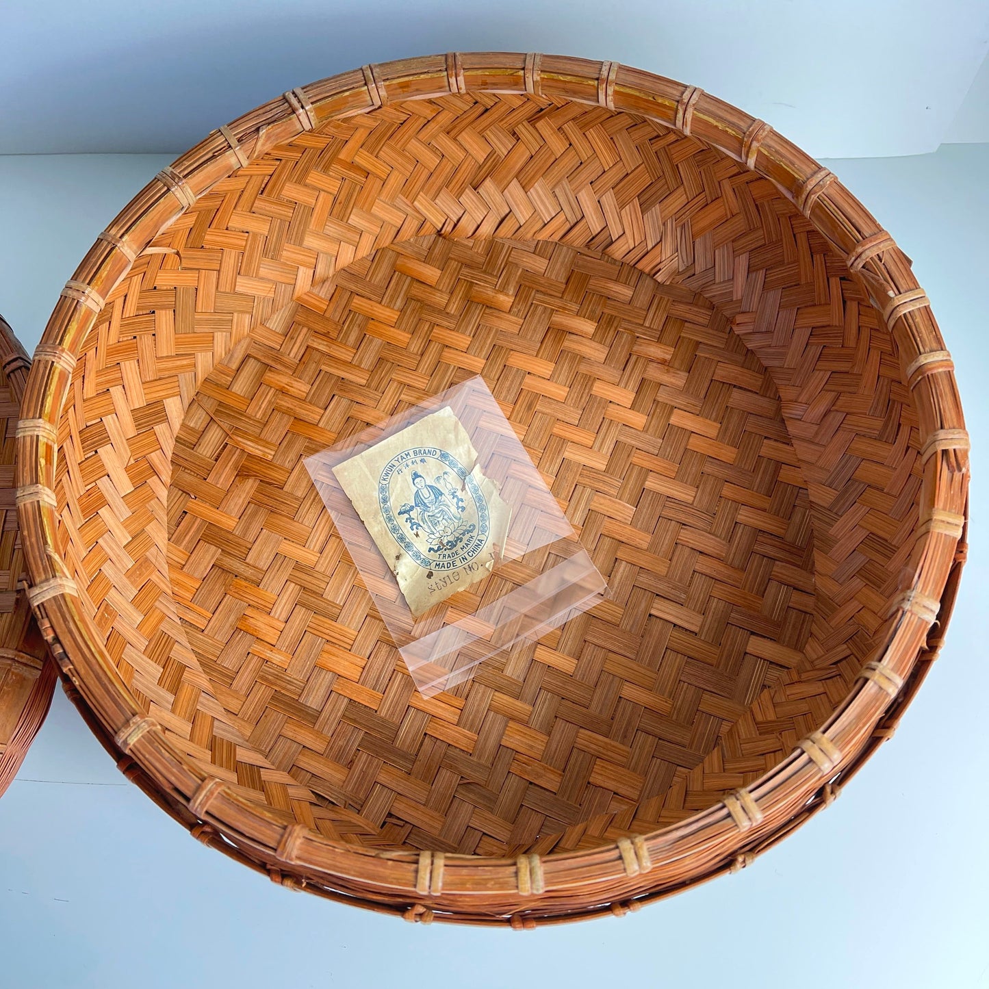 Hand-Made Split Bamboo Sewing Basket