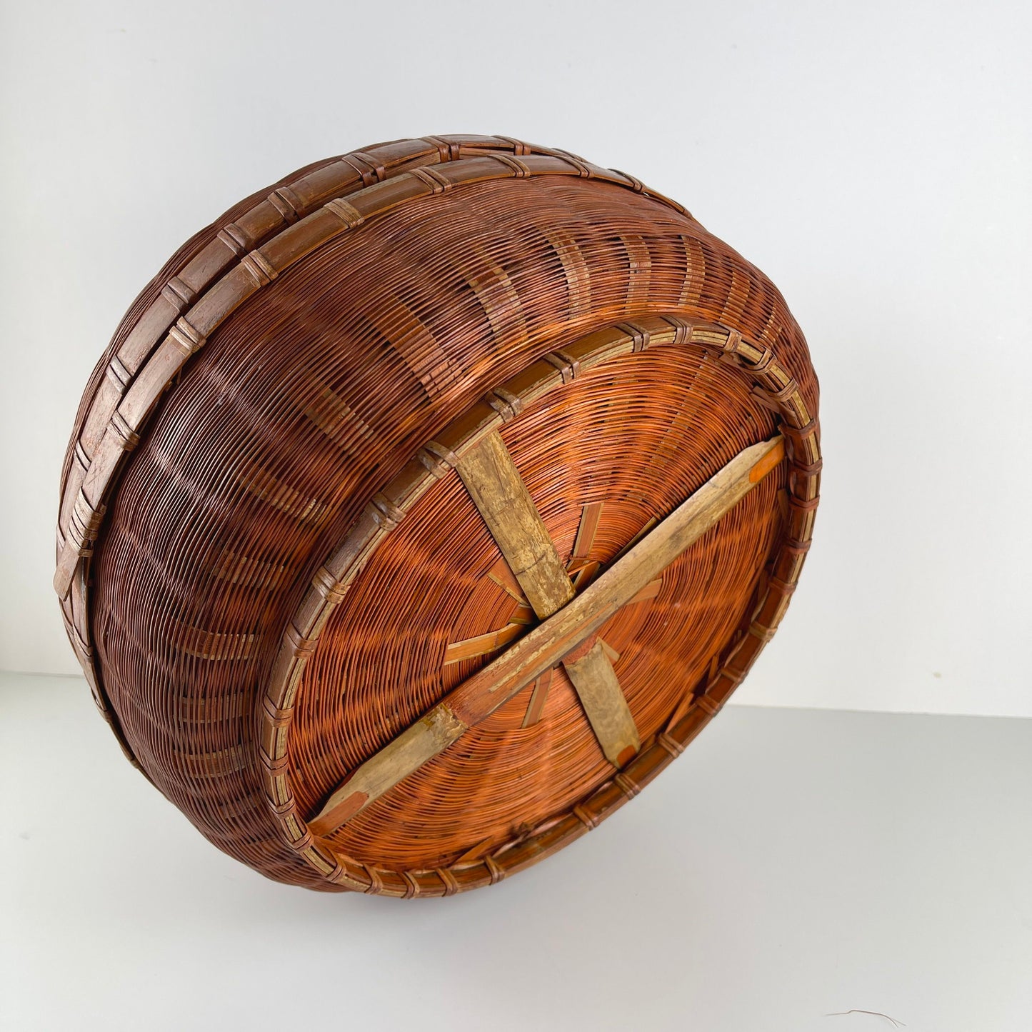 Hand-Made Split Bamboo Sewing Basket