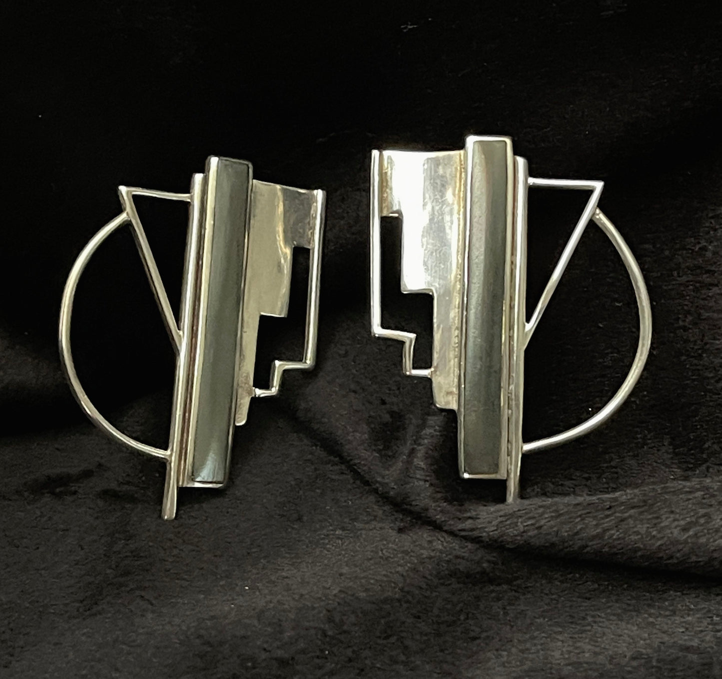 Art Deco Sterling Silver Earrings