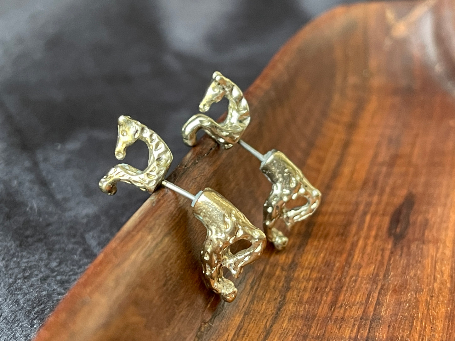 Jumping Horse Pierced Earrings