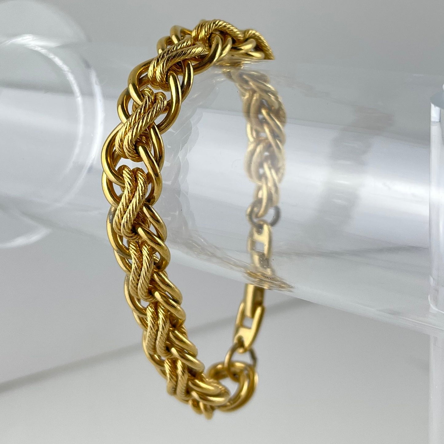 Vintage Monet Twisted Rope Chain Bracelet