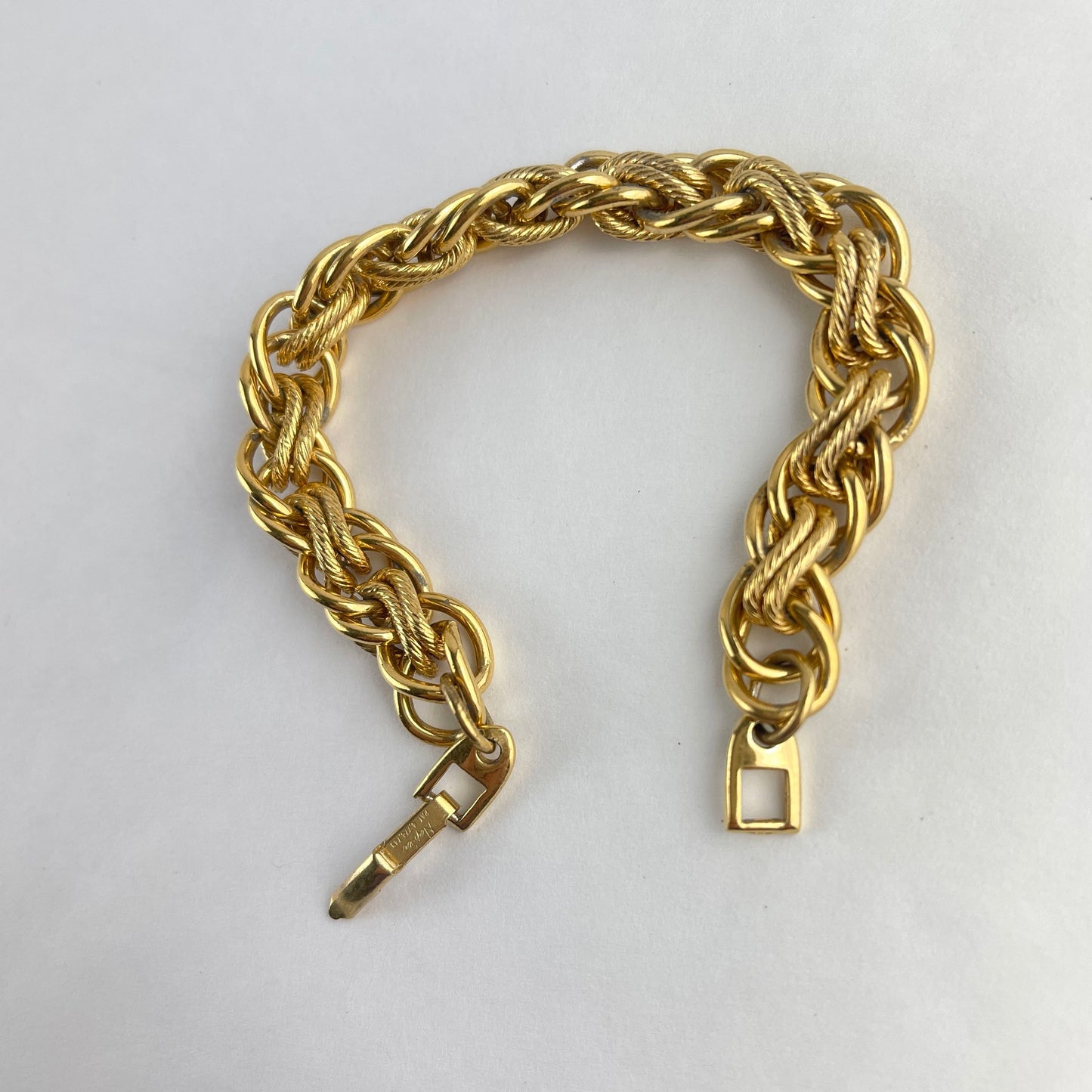 Vintage Monet Twisted Rope Chain Bracelet