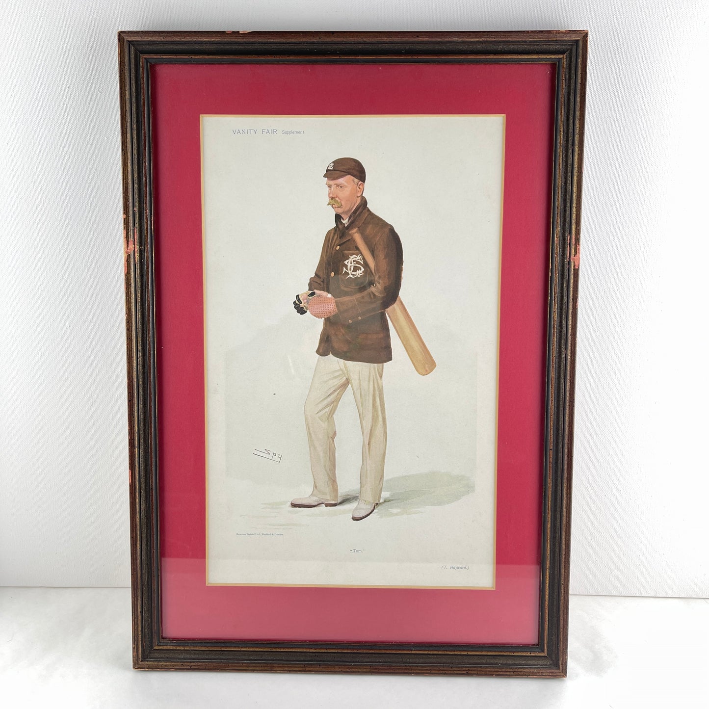 British Cricket Player Lithograph - Vanity Fair 1906