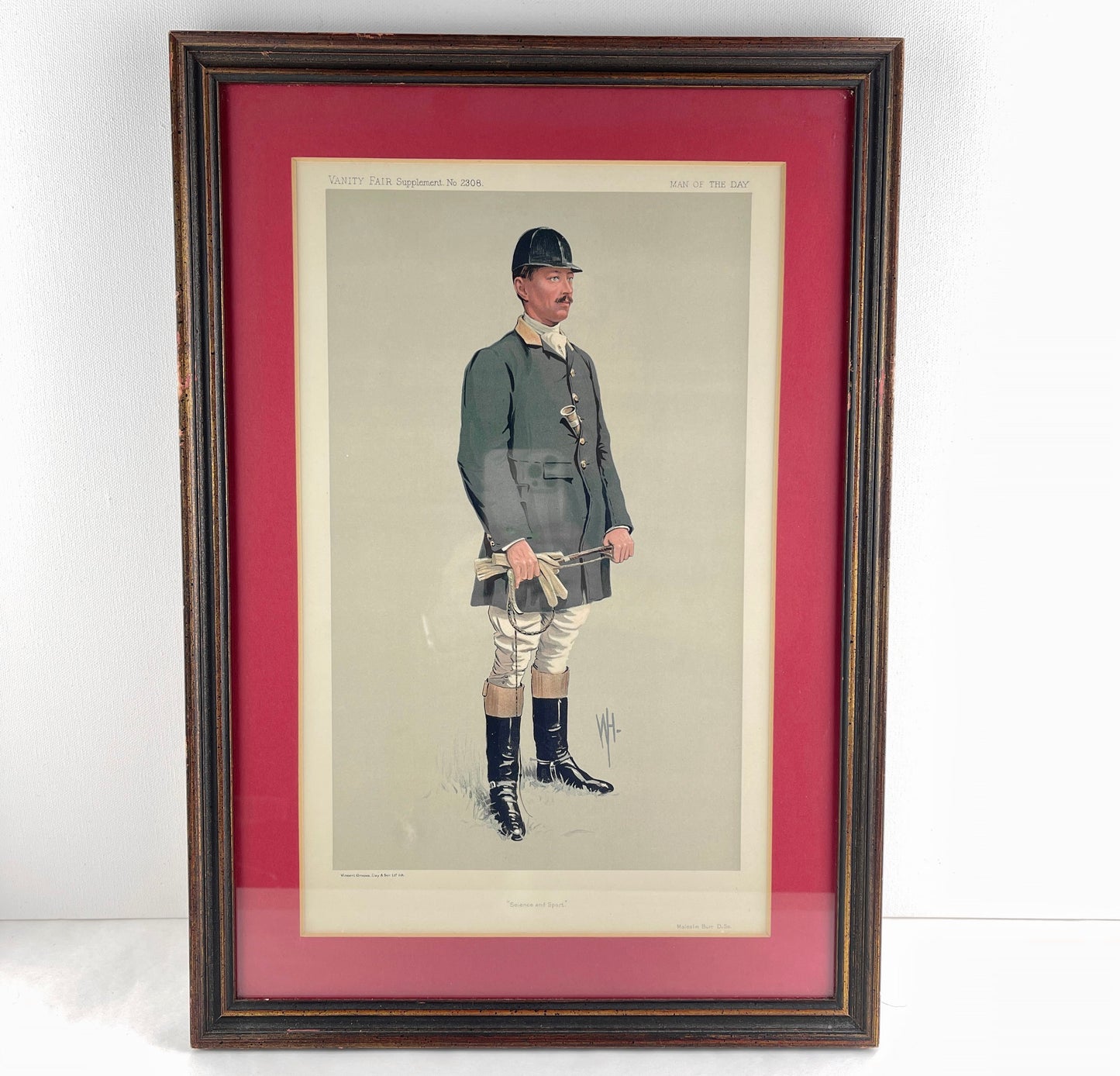 1913 Vanity Fair Chromolithograph of Malcolm Burr