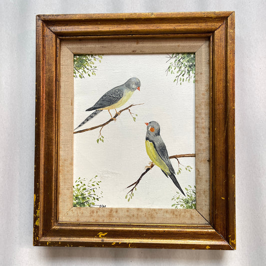 Antique Birds Oil Painting