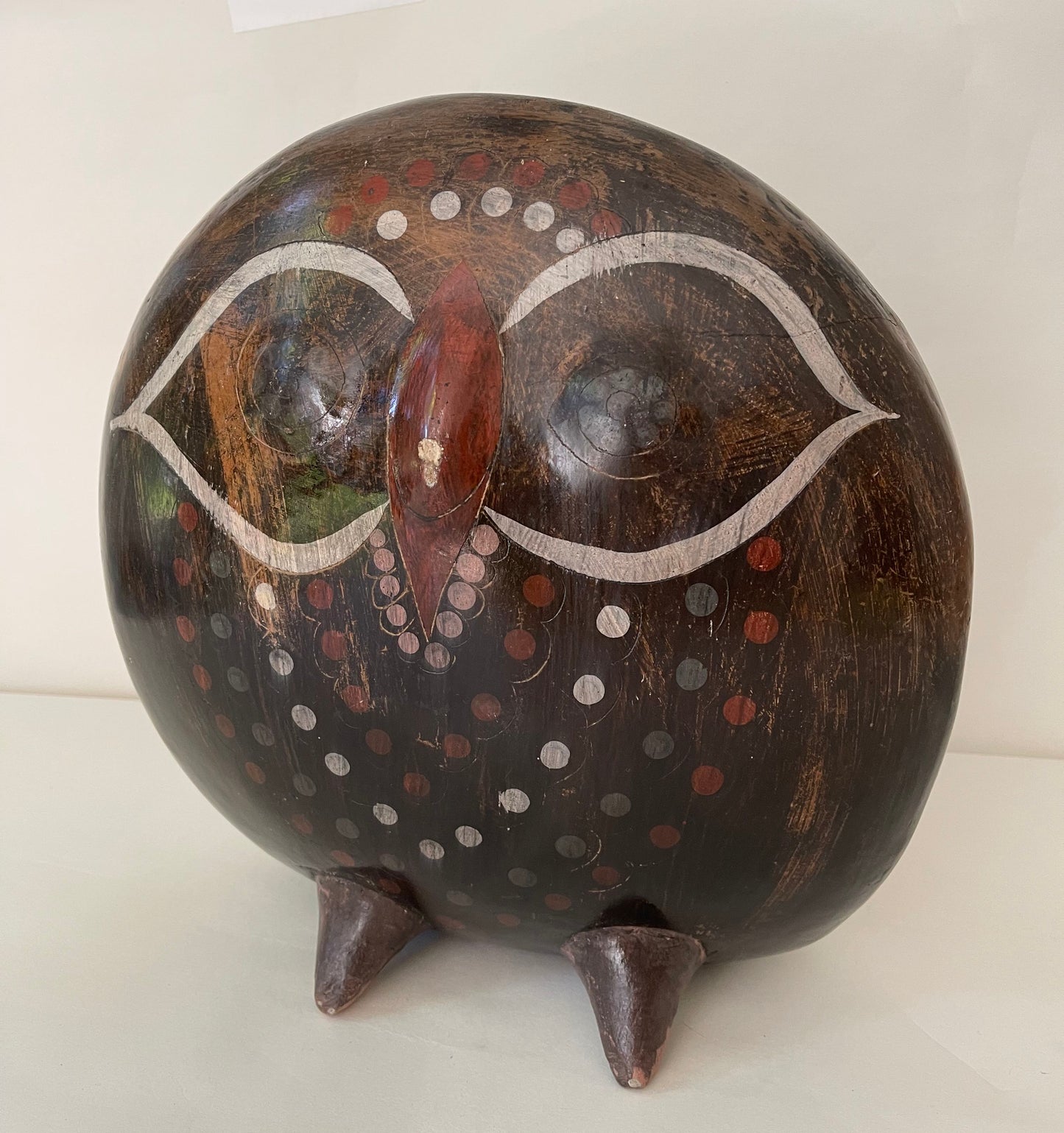 Vintage Mexican Ceramic Owl Sculpture