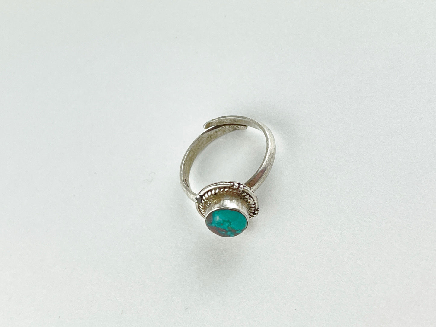 Basalt Turquoise Ring size 9 Sterling Silver