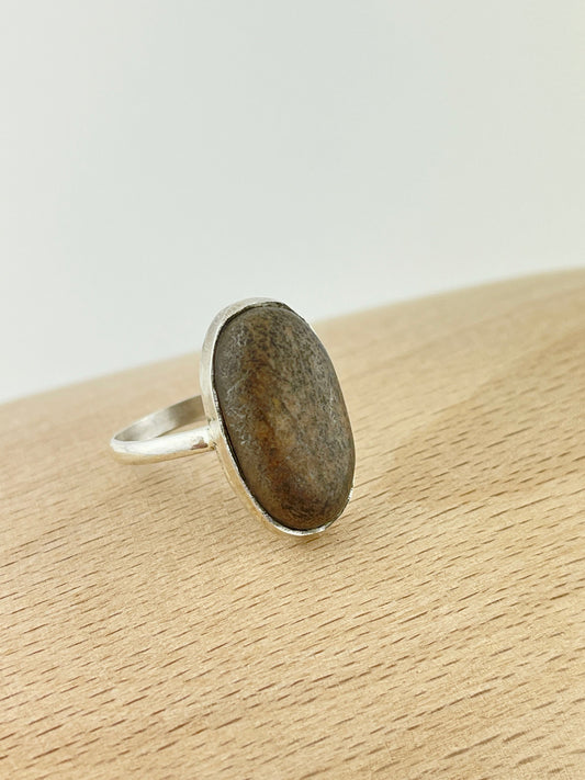 Brown Jasper Sterling Silver ring size 5 3/4