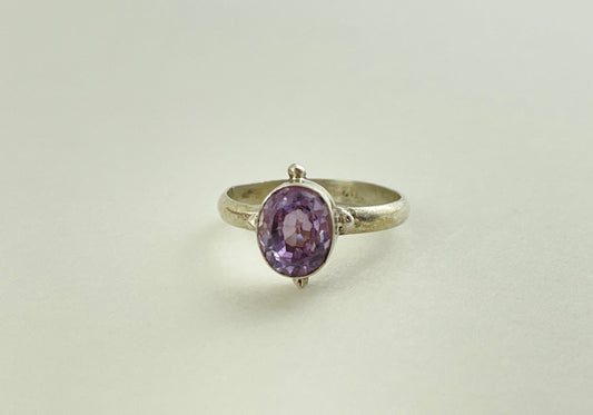 Amethyst Sterling Silver Ring Size 7