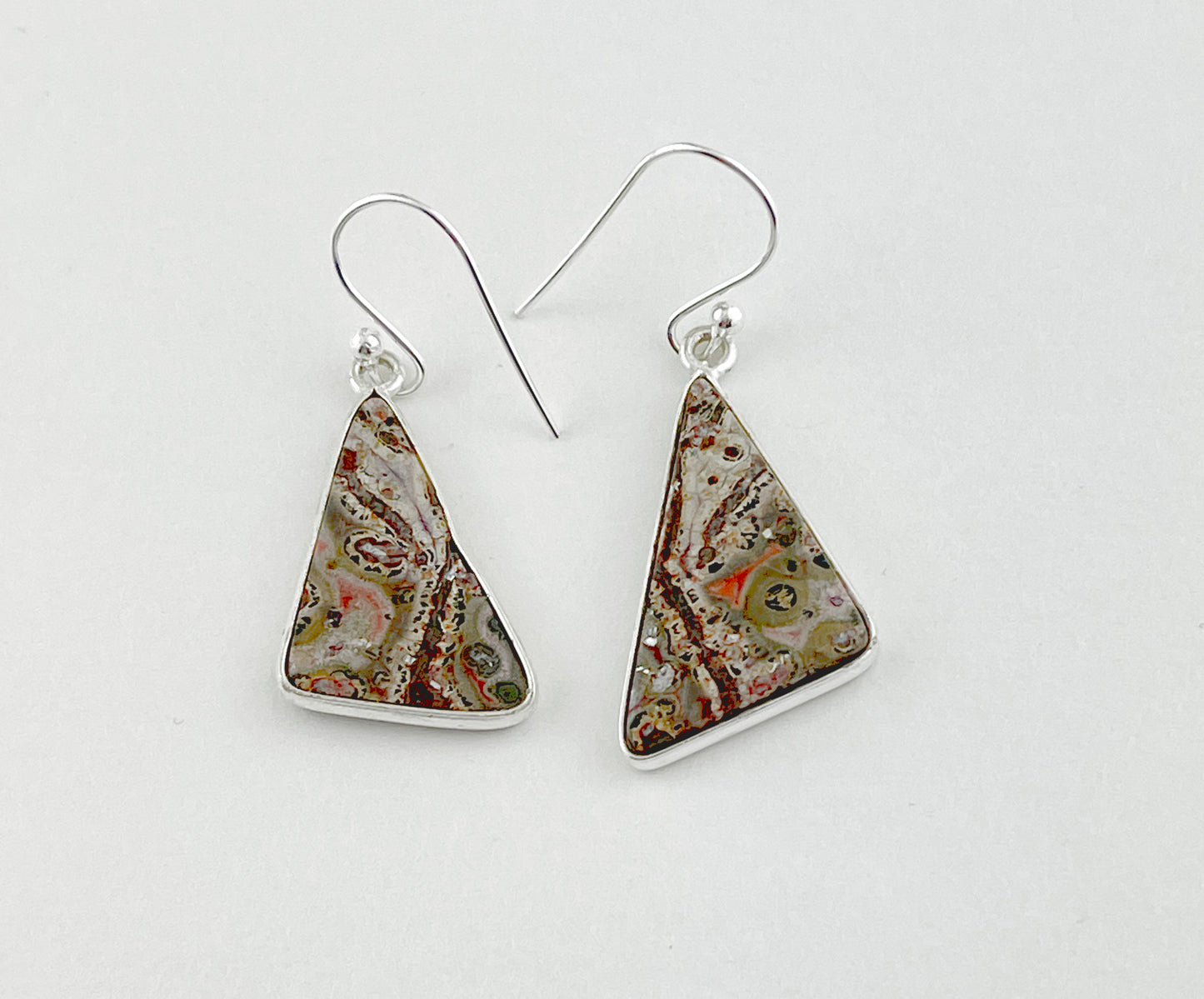 Jasper Triangle Earrings