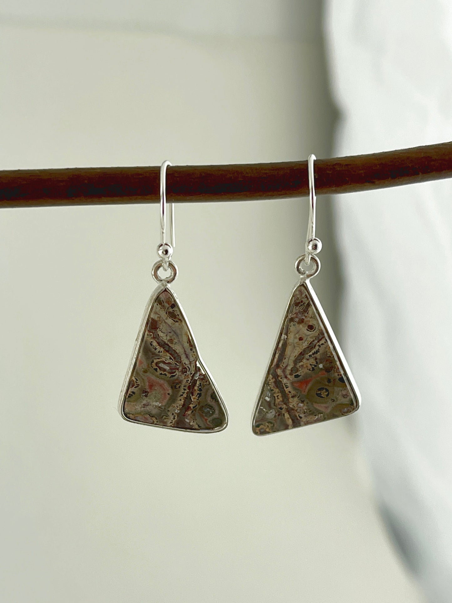 Jasper Triangle Earrings